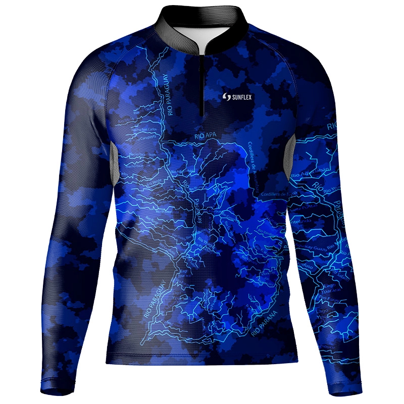 Camiseta UV50+ Sunflex Sport® Camuflado - Azul