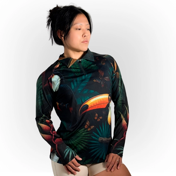 Camiseta + Zíper Fauna Tucano Feminina