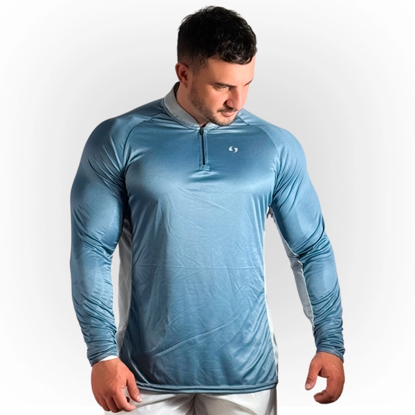 Camiseta Raglan + Gola Padre Azul Tv