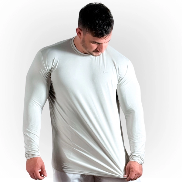 Camiseta Poliamida Manga Longa Casual Gelo 170