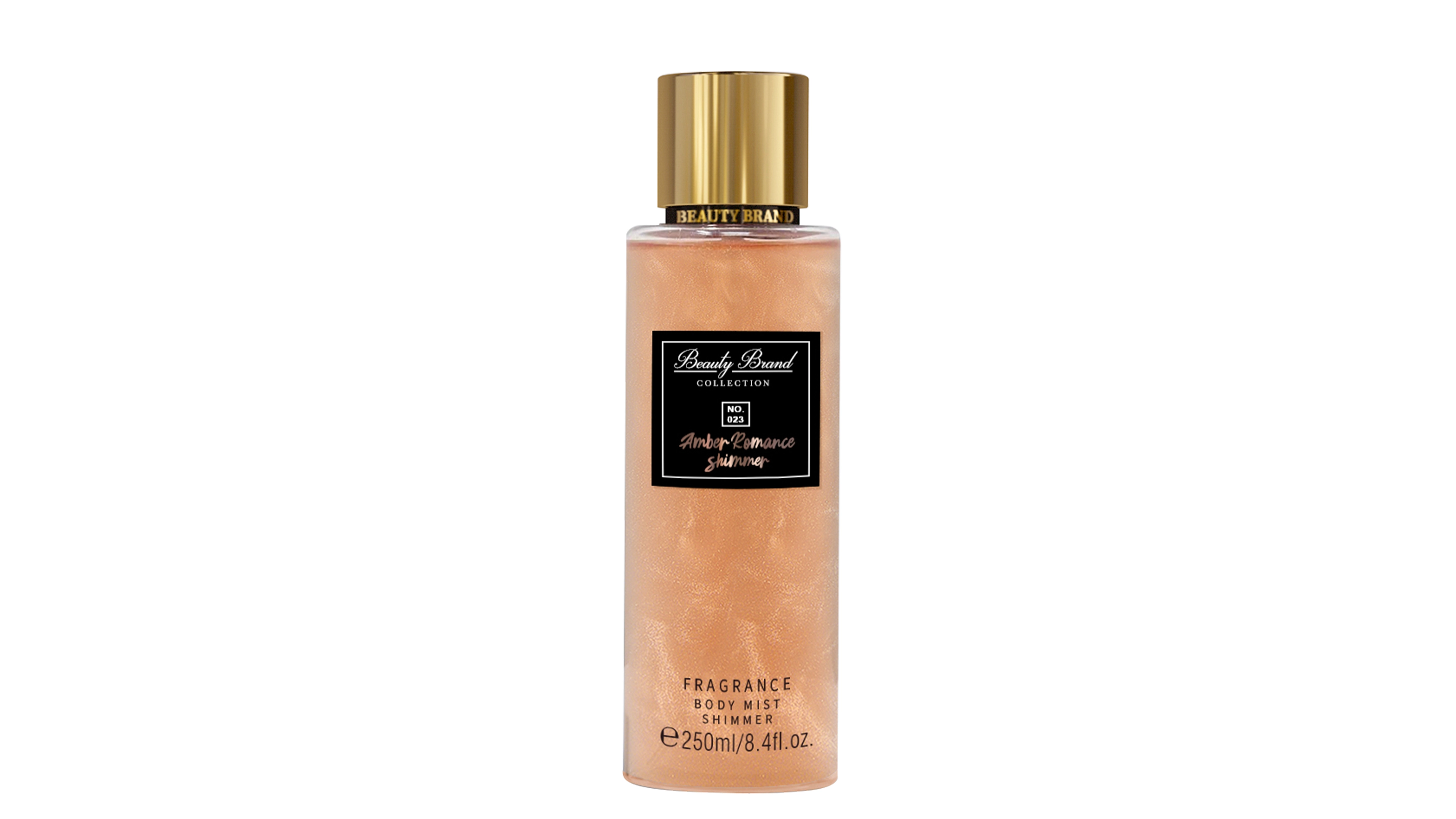 Colônia Corporal Beauty Brand Collection N.º 023 Amber Romance Shimmer 250ML