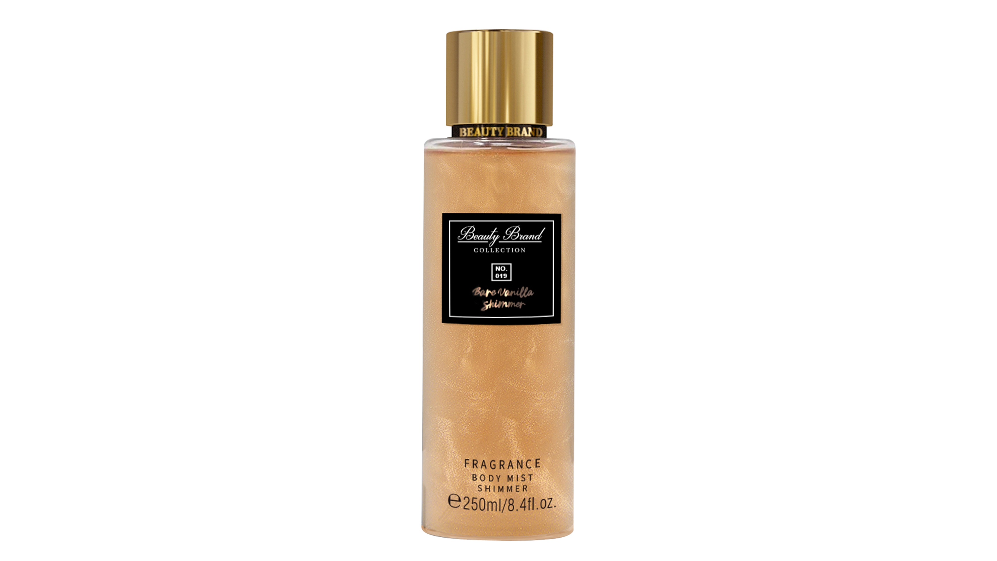 Colônia Corporal Beauty Brand Collection N.º 019 Bare Vanilla Shimmer 250ML