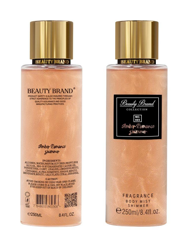 Colônia Corporal Beauty Brand Collection N.º 023 Amber Romance 250ML