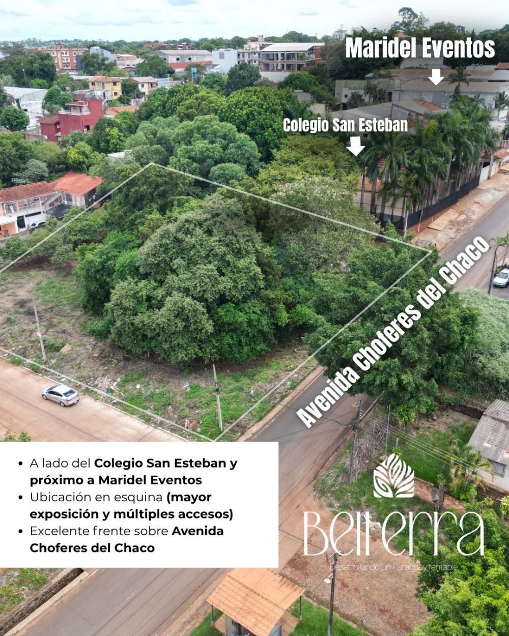 EN VENTA – 2 TERRENOS EN ESQUINA SOBRE AVENIDA PRINCIPAL