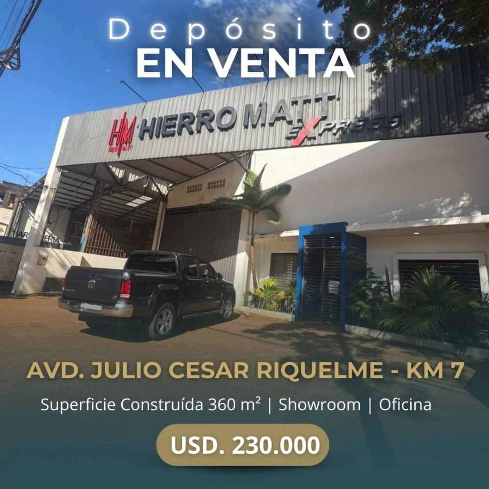 VENDO DEPÓSITO SOBRE AV. JULIO CÉSAR RIQUELME | KM 7 – CIUDAD NUEVA