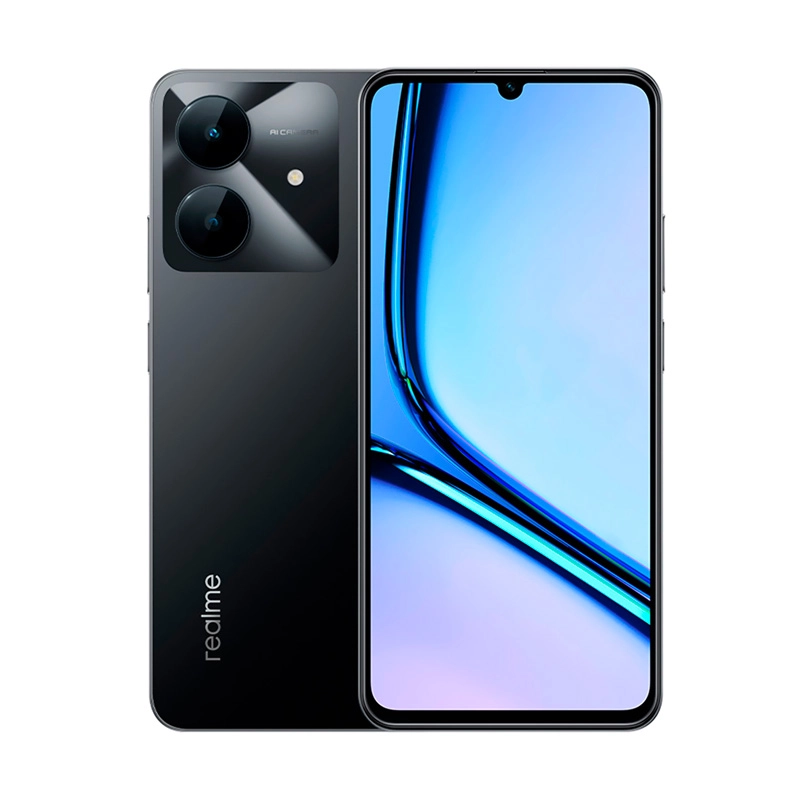 Smartphone Realme Note 60X RMX3938 Dual Sim de 64GB/3GB Ram de 6.7" 8MP/5MP - Marble Black (Anatel)