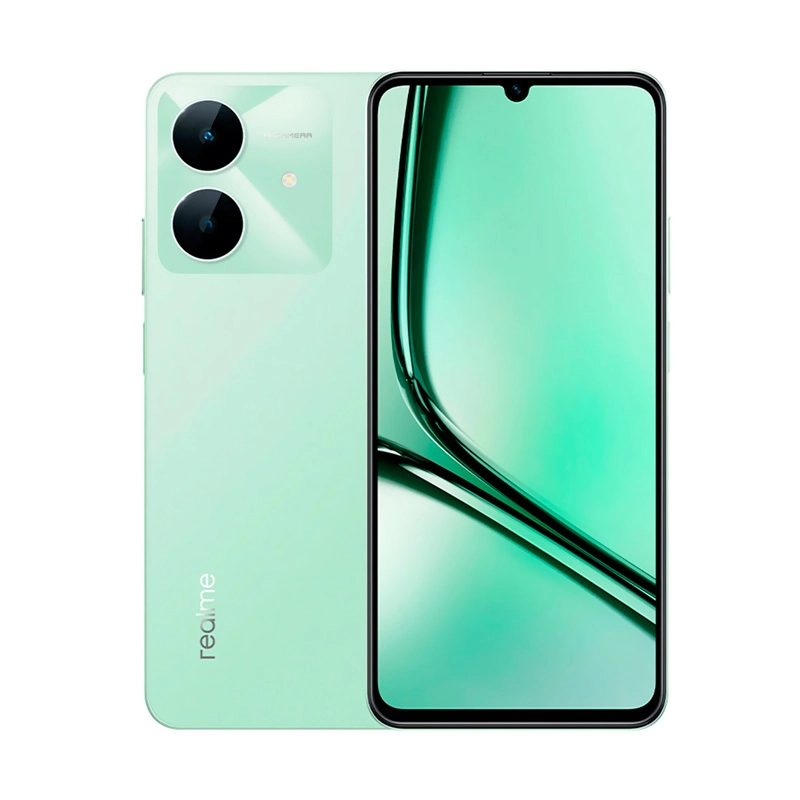 Smartphone Realme Note 60X RMX3938 Dual Sim de 64GB/3GB Ram de 6.7" 8MP/5MP - Wilderness Green (Anatel)