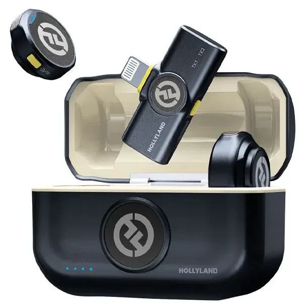 Microfone Sem Fio para Smartphone Hollyland LARK M2 com Lightning - Preto