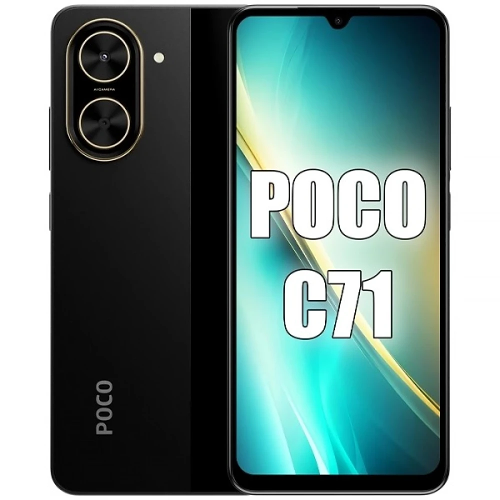 Celular Xiaomi POCO C71 Dual SIM de 128GB 4GB RAM de 6.88" 32MP 8MP - Preto (Global)