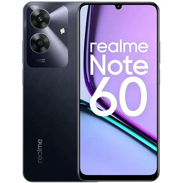 Celular realme Note 60 RMX3933 Dual SIM de 128GB 4GB RAM de 6.74" 32MP 5MP - Marble Black (Anatel)