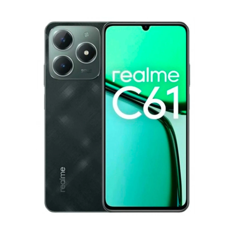 Smartphone Realme C61 RMX3930 NFC Dual Sim de 256GB/8GB Ram de 6.74" 50MP/5MP - Dark Green (Anatel)